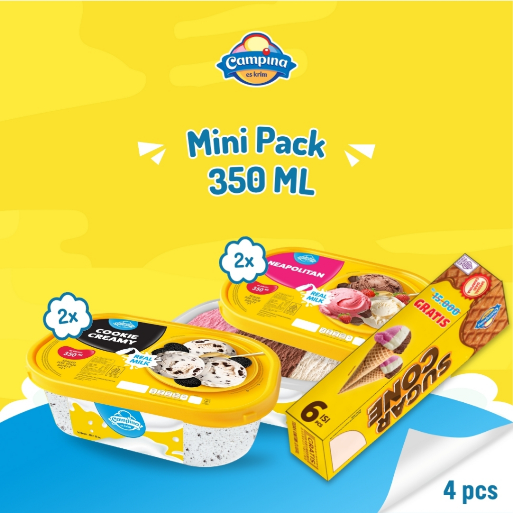

Campina Mini Pack 350ml - Es Krim