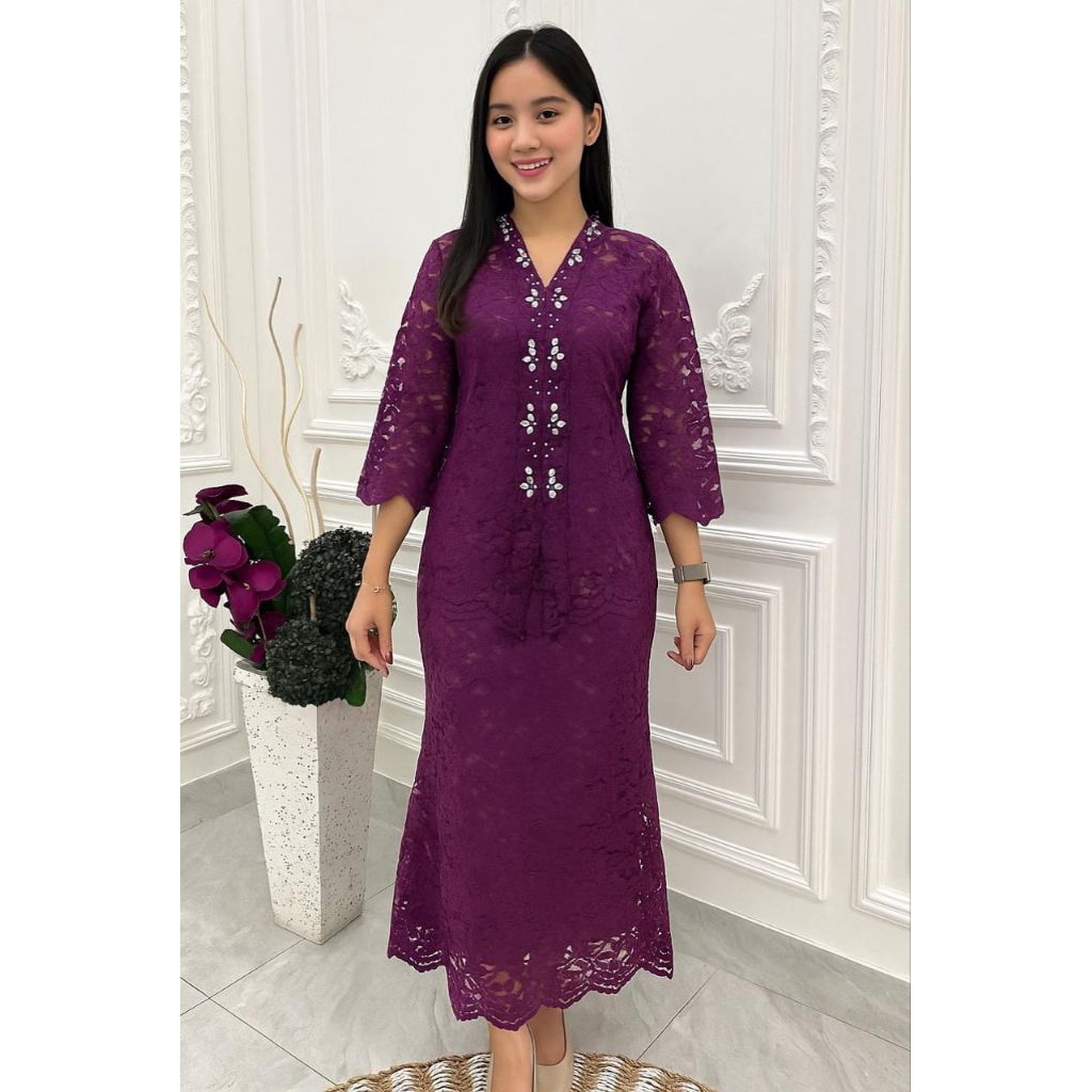Stelan wanita kartini renda premium rok 7/9. kombinasi Payet