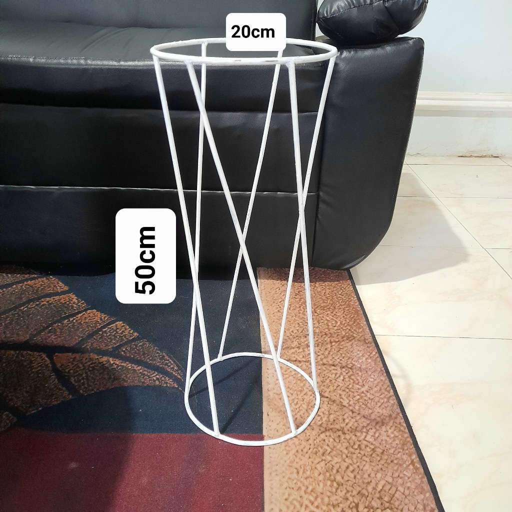 Alltechshop_ Naren Dekorasi Standing Pot Bunga Besi Diameter 20Cm, Rak Pot Bunga Besi Kuat Dan