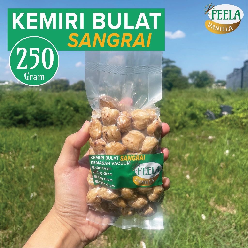 

Kemiri Sangrai Bulat 250 Gram - Biji Kemiri Fresh - Khas NTT