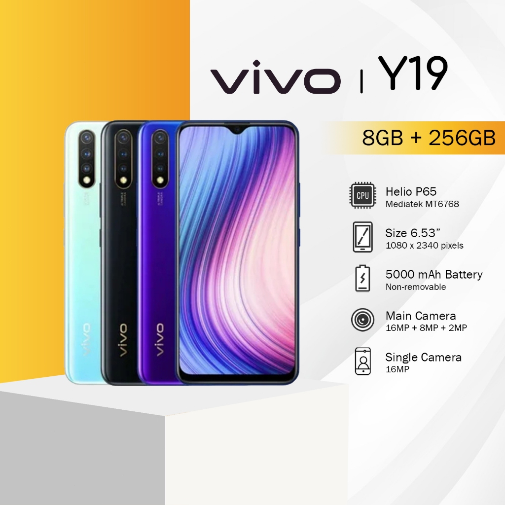 HP VIVO Y19 RAM 8/256GB Smartphone Android Garansi 1Tahun