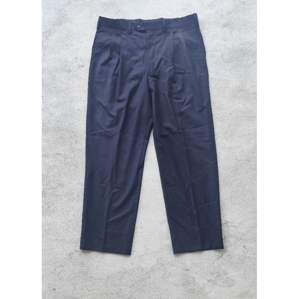 Fendi Uomo Tailored Wool Trousers Made in Italy