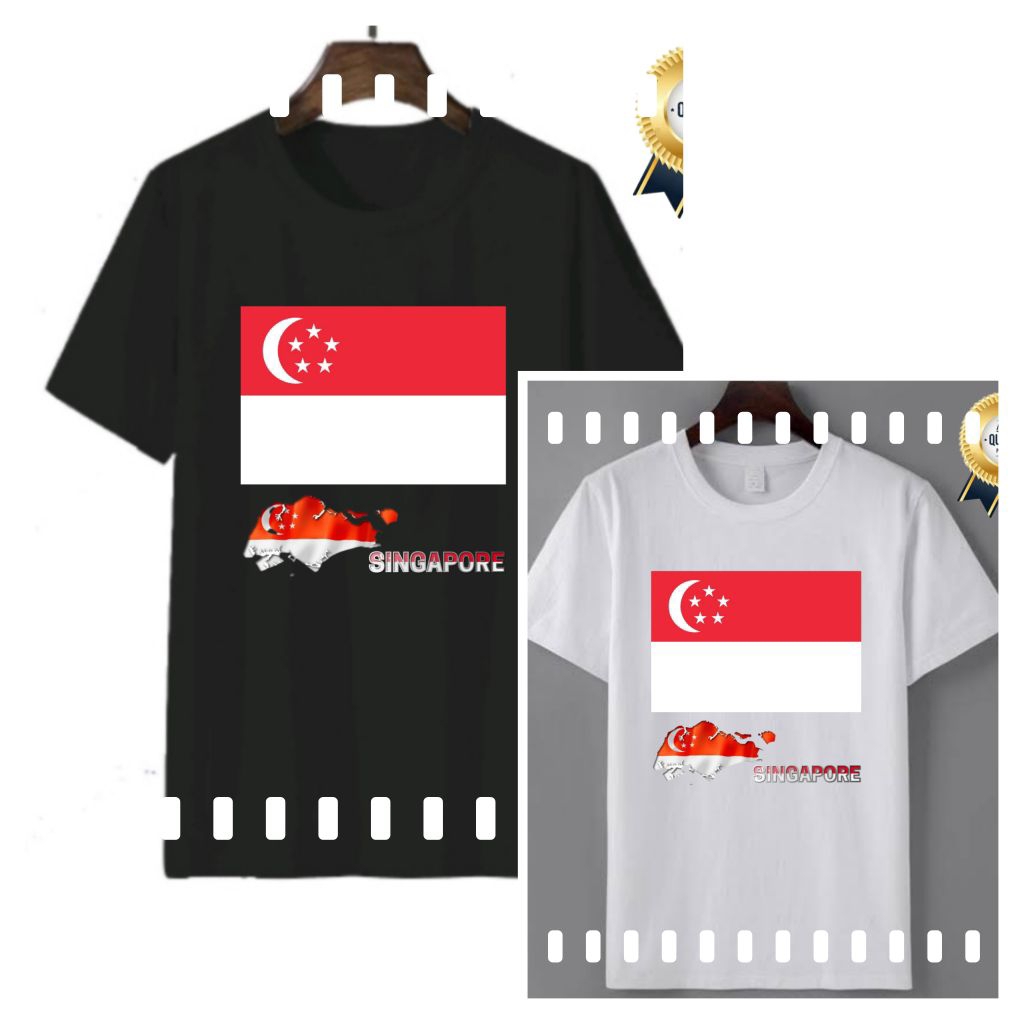 KAOS SINGAPORE KAOS NEGARA SINGAPORE (DEWASA-ANAK)
