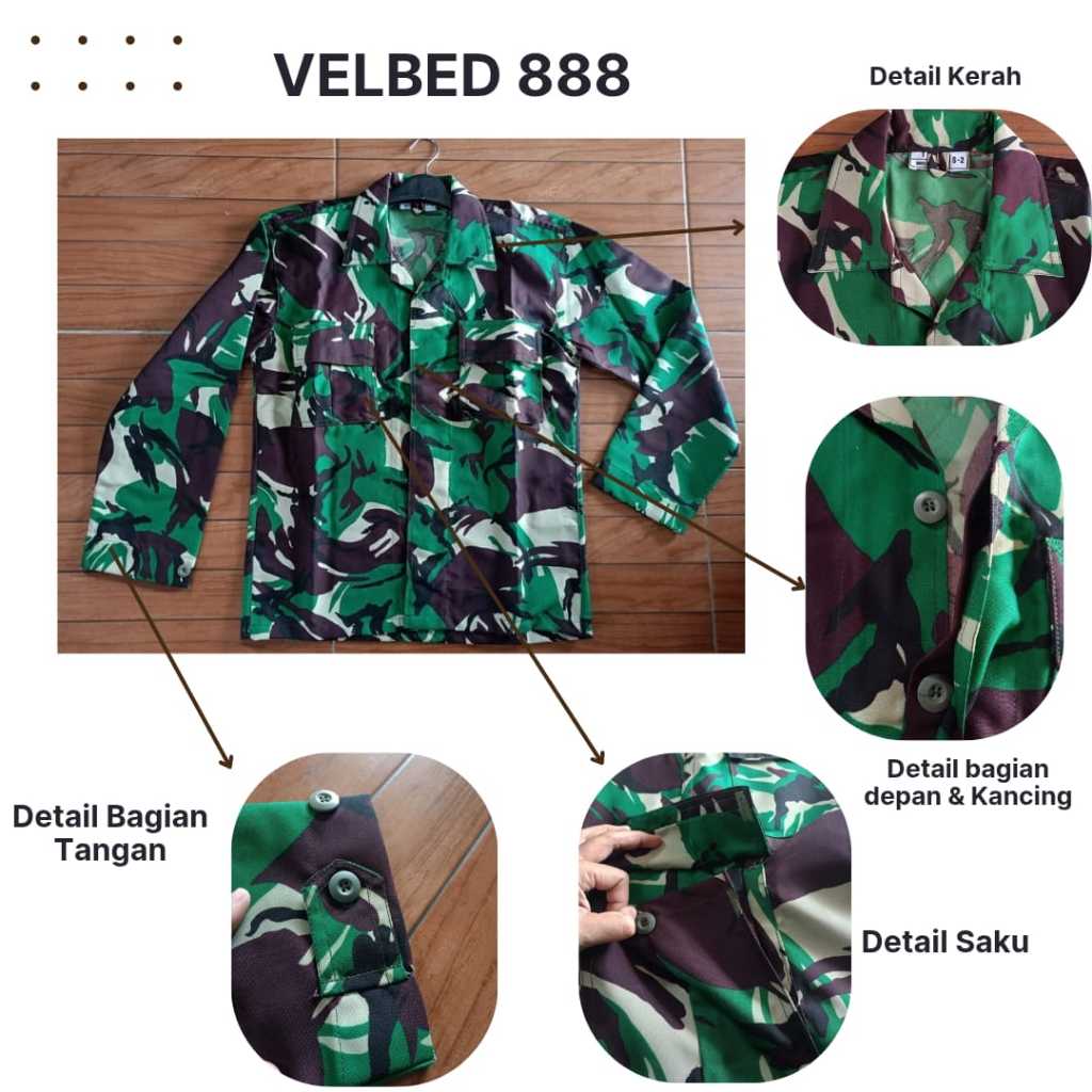 BAJU PDL VELBED 888 JATAH (PRODUKSI)