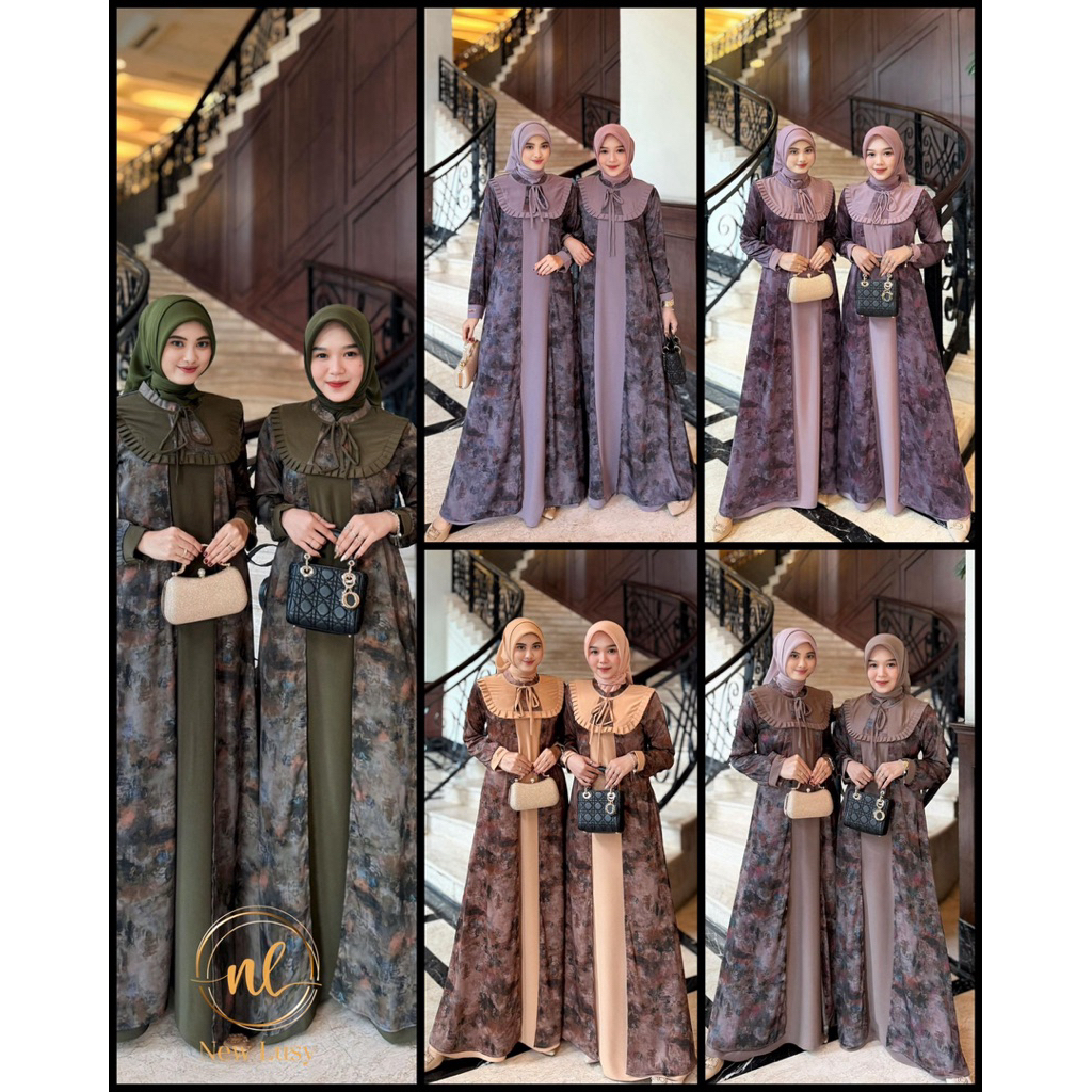 Syafira Dress Gamis Cantik Elegant Original NewLusy
