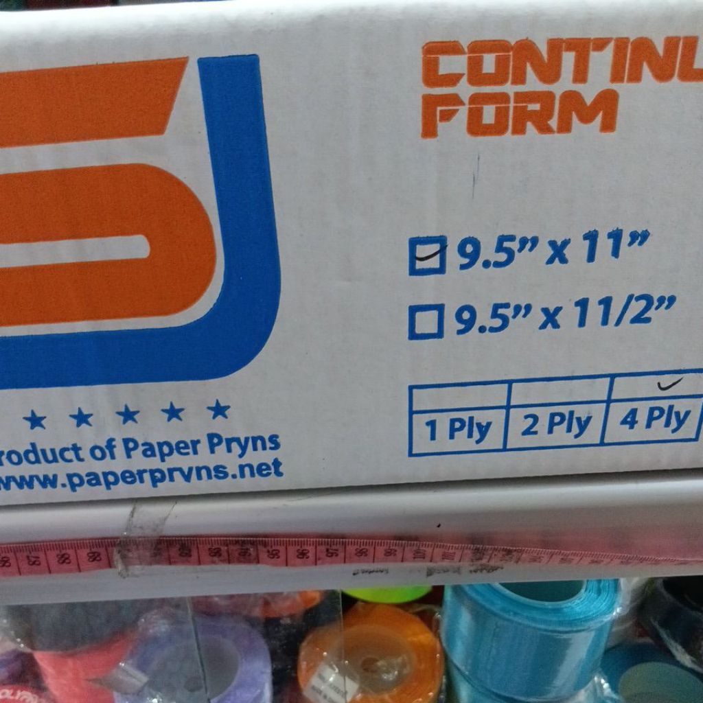 

continuous form 4 ply ÷2 1 bok