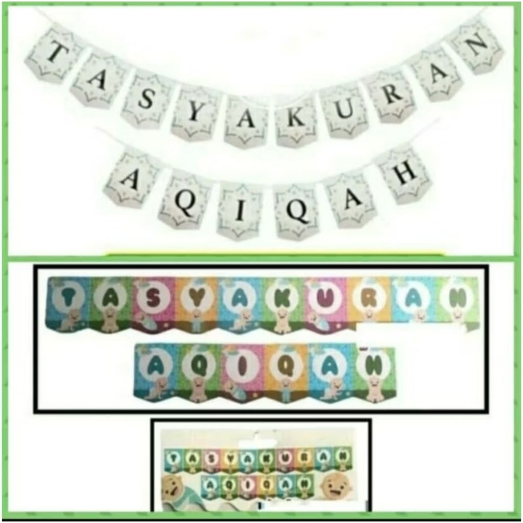 Banner Tasyakuran Aqiqah/Tasyakuran Khitan/Banner Dekorasi Syukuran Lahiran Anak