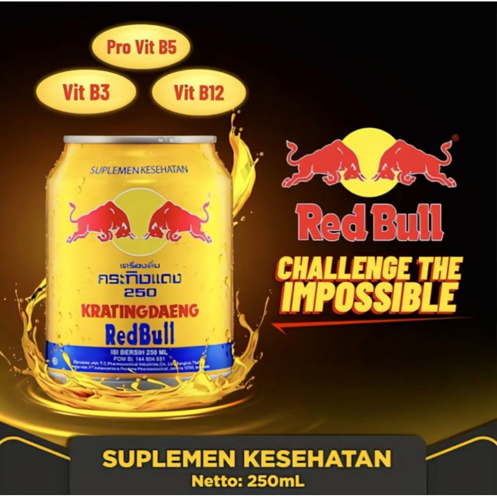 

Kratingdaeng Redbull Gold Kaleng 250 ml 1 Pack isi 6 Pcs