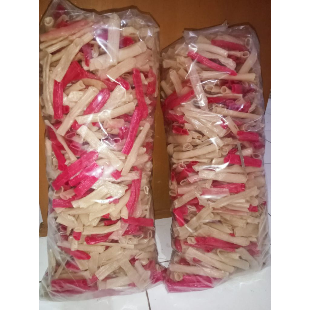 krupuk mentah usus