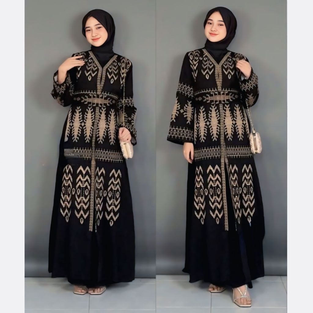 Abaya remaja dewasa bahan Jetblack Import, Abaya terbaru 2025, Abaya hitam kekinian, Abaya hitam mew