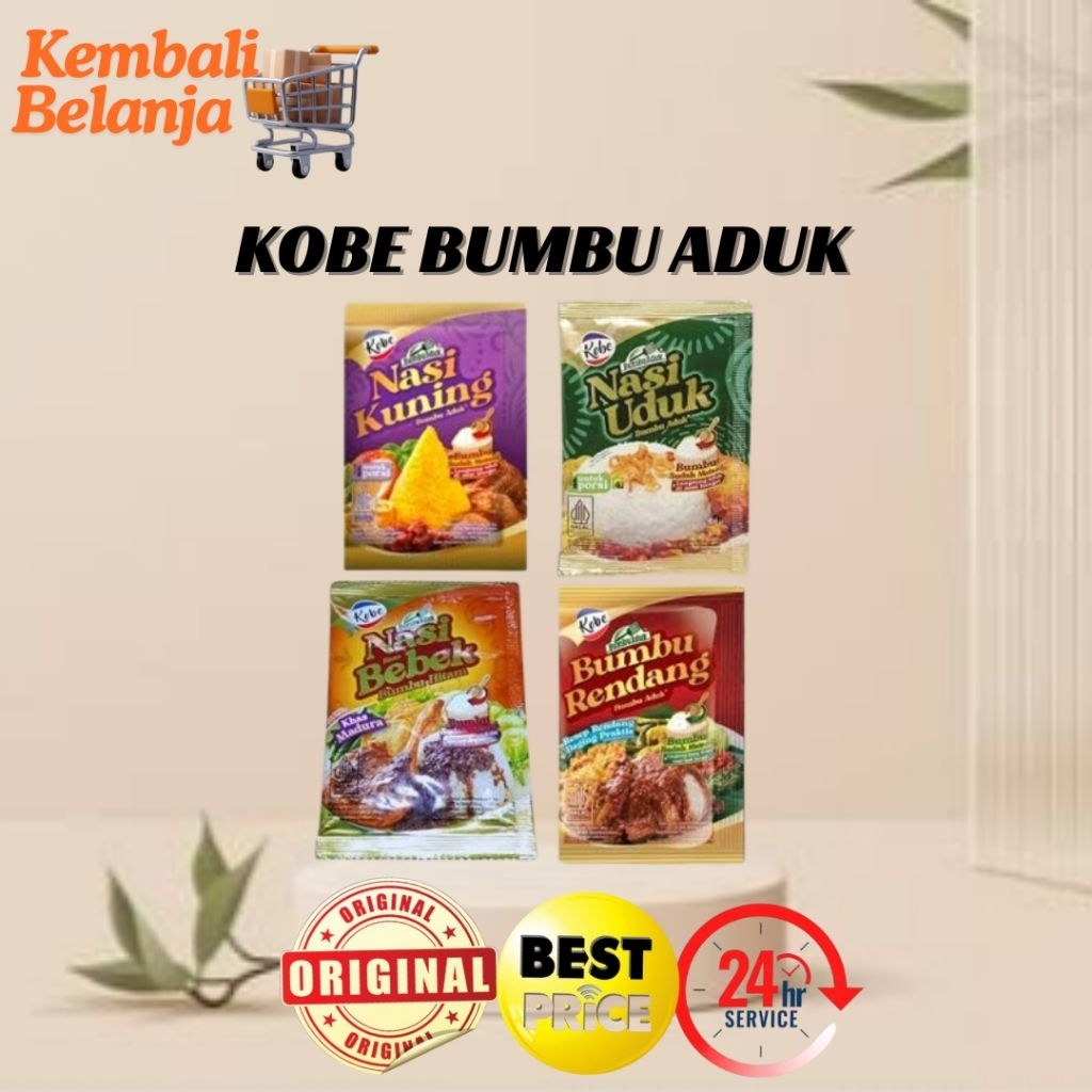 

Kobe Bumbu Nasi Uduk/ Kobe Bumbu Nasi Kuning/ Kobe Bumbu Nasi Bebek/ Bumbu Masak Praktis