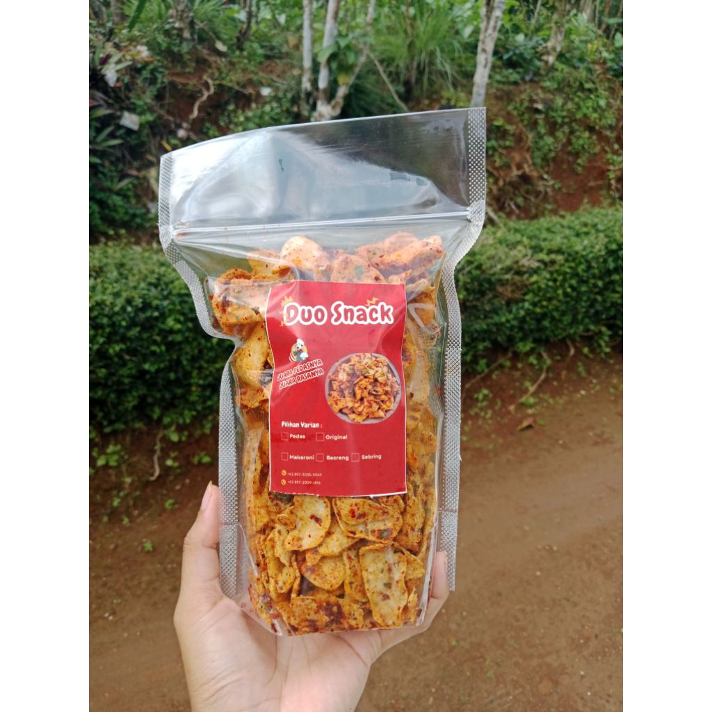 

Basreng viral pedas daun jeruk bumbu melimpah