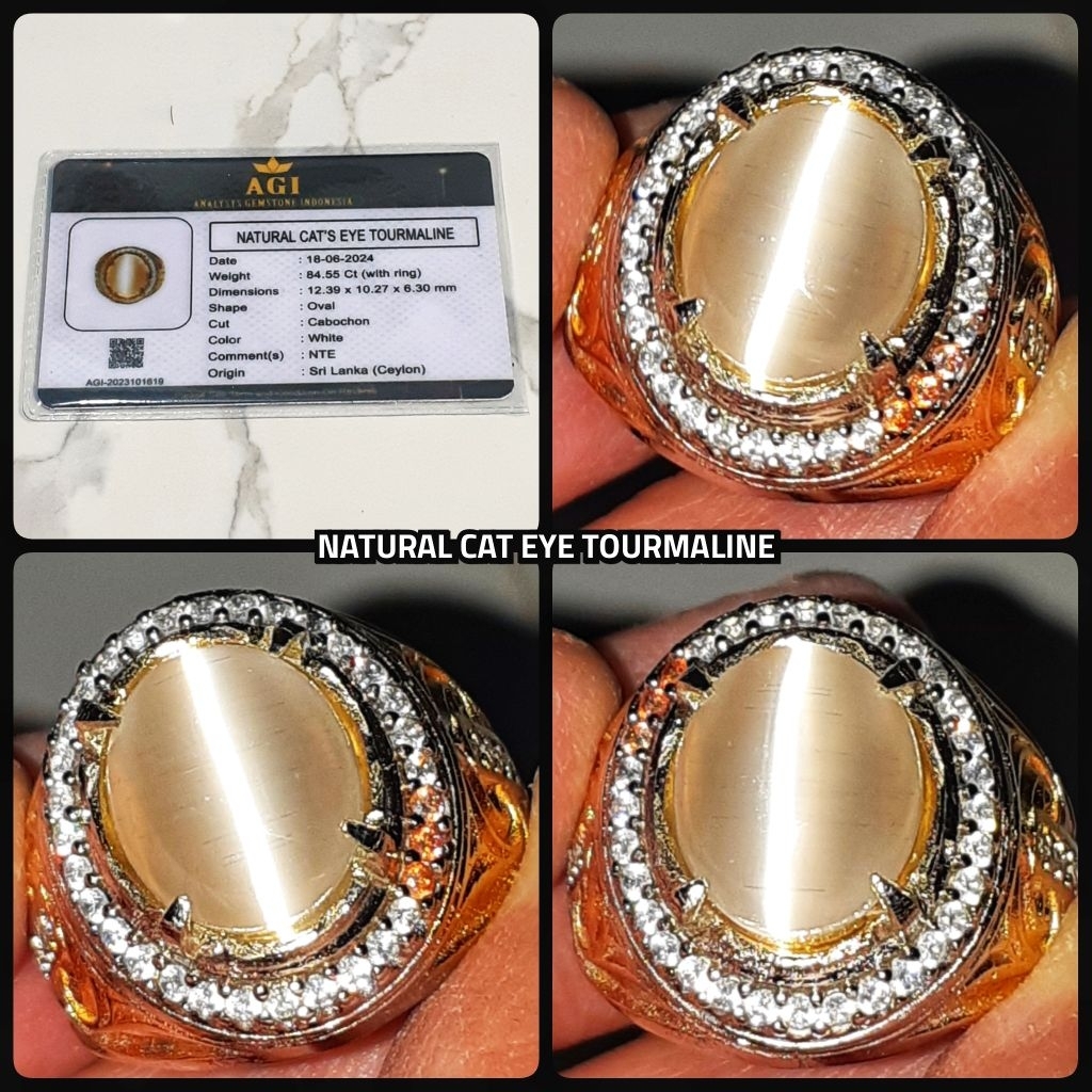 natural permata cat eye srilanka ceylon ( NTE YA )