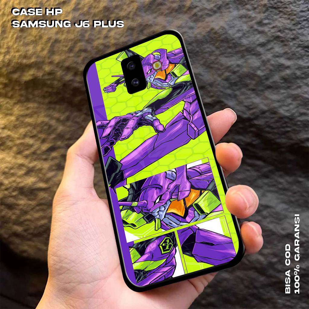 Case SAMSUNG J6 PLUS -  Softcase Premium Matte Hard Case - Case Hologram Glossy Motif GUNDAM