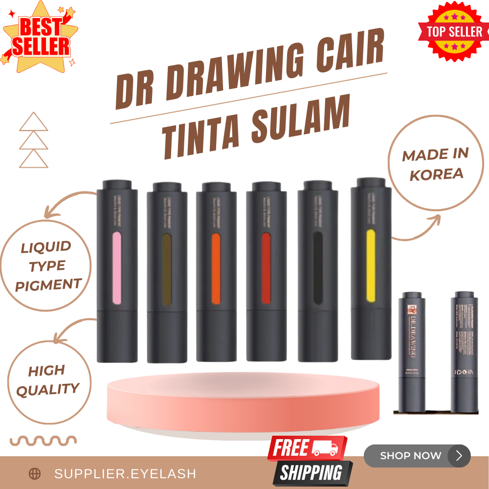 DR DRAWING TINTA SULAM ALIS DAN BIBIR LIQUID TYPE  tinta sulam alis bibir eyeliner