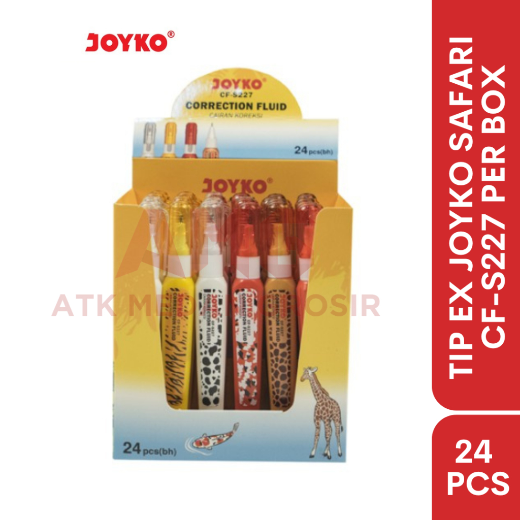 

TIP EX CAIR | CORRECTION FLUID JOYKO CF-S227 SAFARI PER BOX ISI 24 PCS