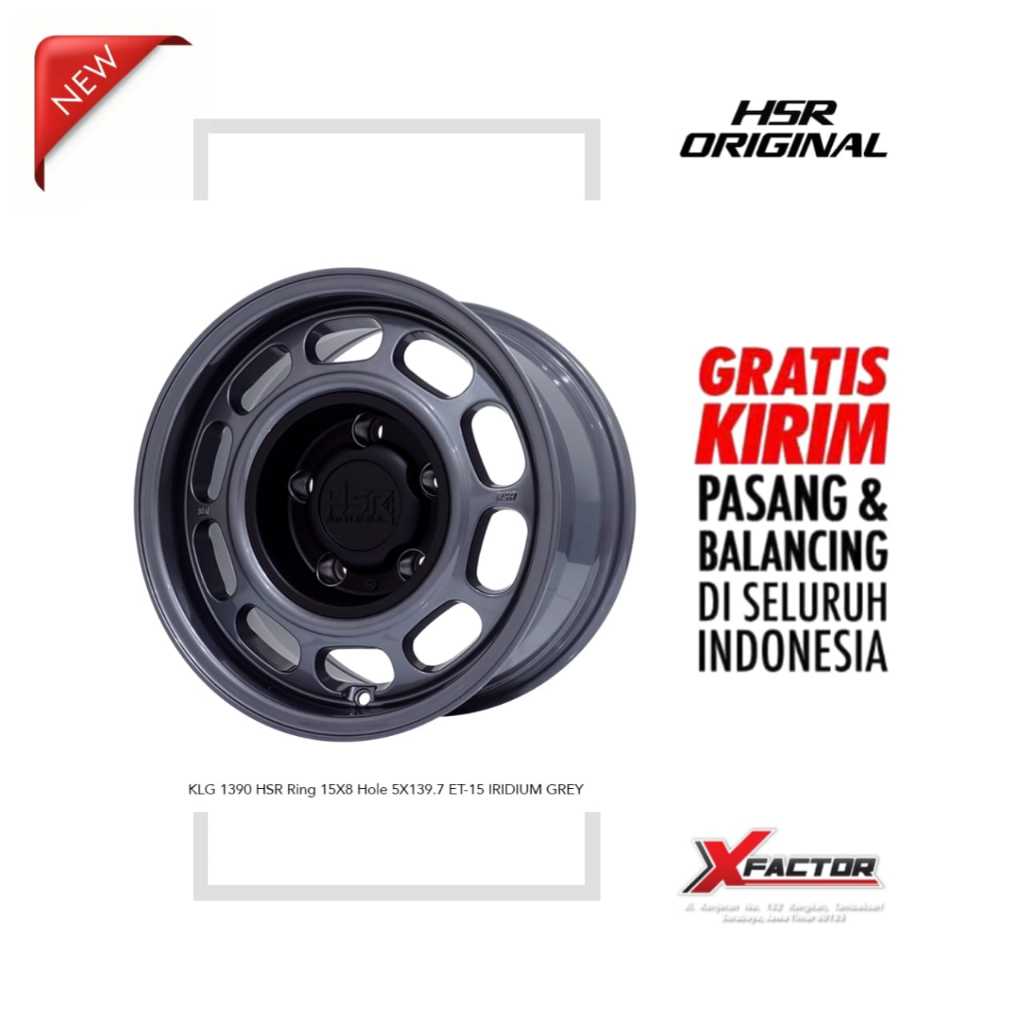 VELG R15 HSR KLG 1390 HSR R15X8 H5X139,7 ET-15 IRIDIUM GREY