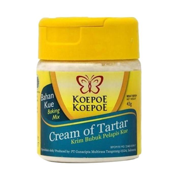 

KOEPE KOEPE CREAM OF TARTAR KRIM BUBUK PELAPIS KUE KEMASAN 43 GRAM