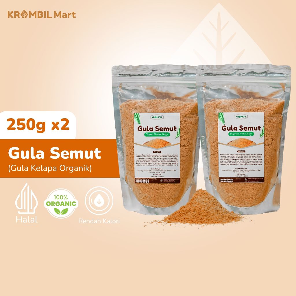 

Coconut Sugar Gula Kelapa Organik Premium Asli - Paket Hemat 2