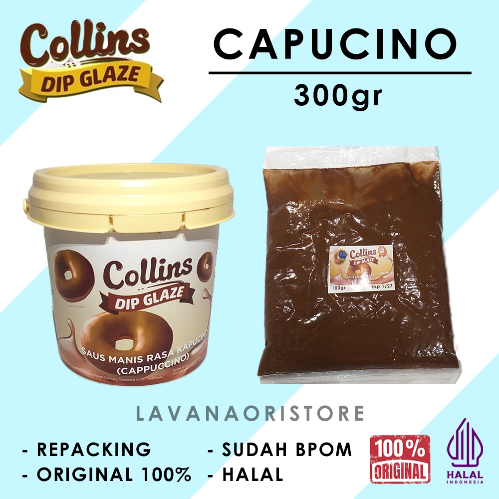 

[COD] Collins Dip Glaze Rasa Capucino 300gr | Saus Manis Pasta Selai Donat Roti Rasa Cappuccino