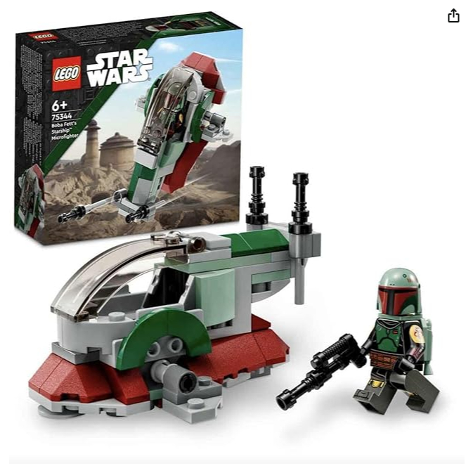 LEGO 75344 Star Wars Boba Fett Spaceship (TM) Microfighter Toy Block Present Space Boys 6 Years and 