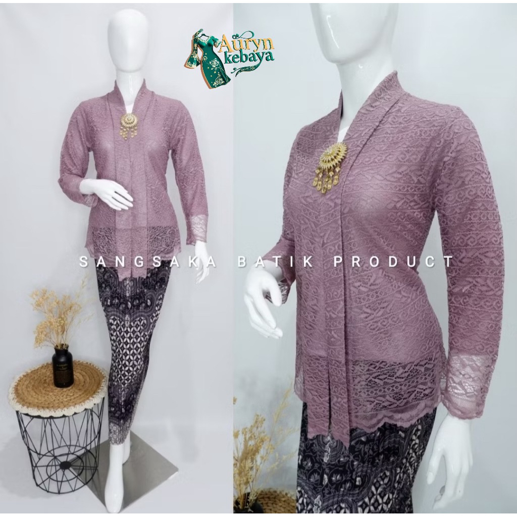 Auryn - Atasan Kebaya Wisuda Modern Kartini Pendek ( kebaya saja ) / Kebaya Wisuda Modern / Kebaya P