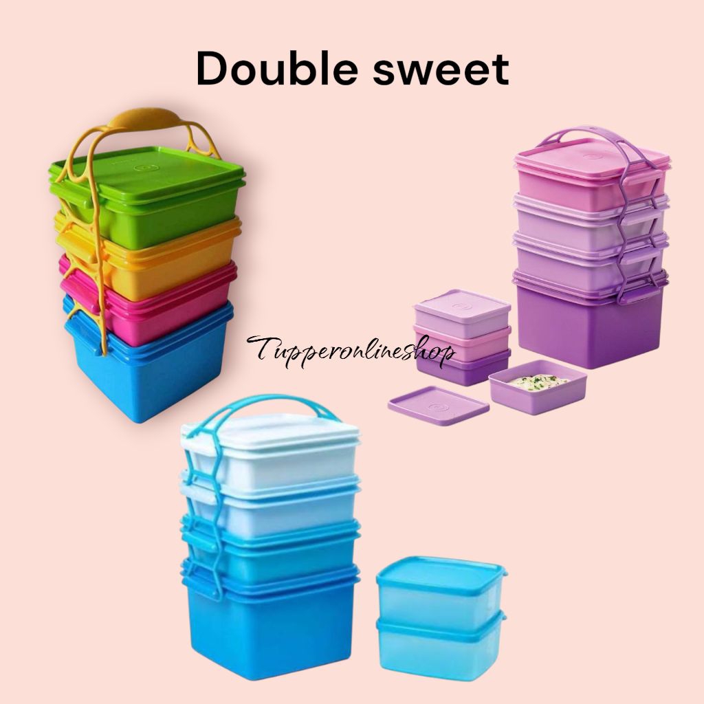 Double sweet tupperware + free / rantang tupperware