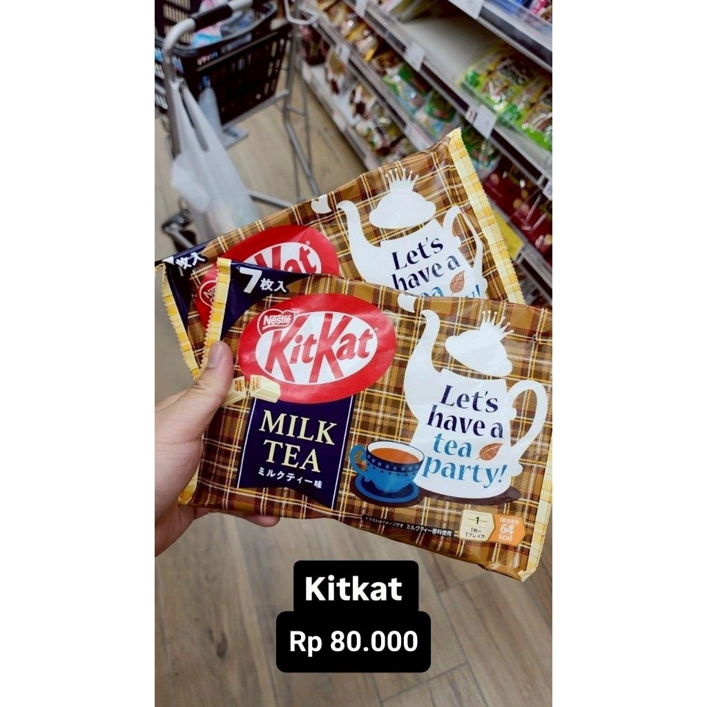 

Kit Kat Milk Tea Wafer Cokelat Makanan Ringan Snack Cemilan Biskuit Kue Jajanan Original Handcarry Jastip Jepang