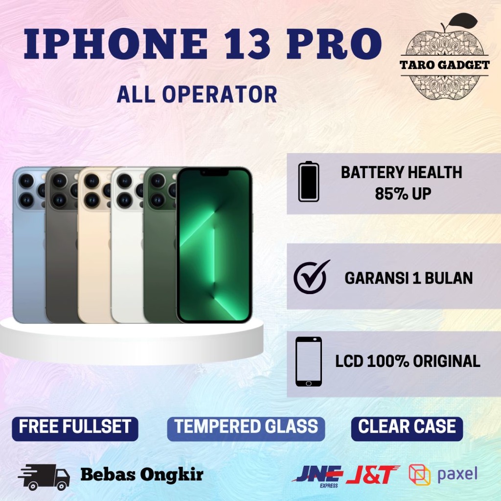 IPhone 13 Pro 256GB Inter All Operator / Wifi Only / Bea Cukai Like New Second Bekas Bonus Tempered 