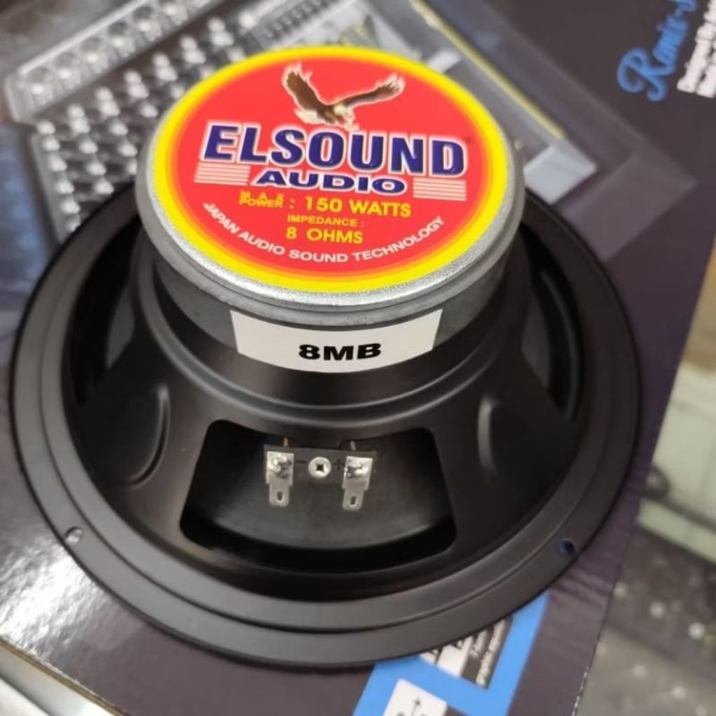 Speaker Elsound 8 inch Magnet Besar 150 watt 8MB