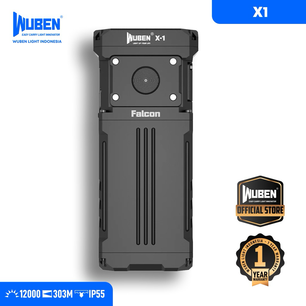 Wuben Lightok X1 Brightest LED Flashlight Senter - 12000 Lumens 303 Meters
