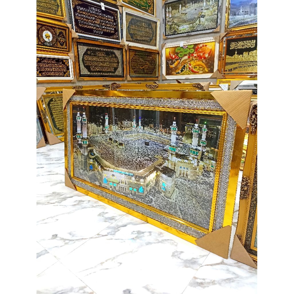 Hiasan dinding Ka'bah lampu suara quran doa2