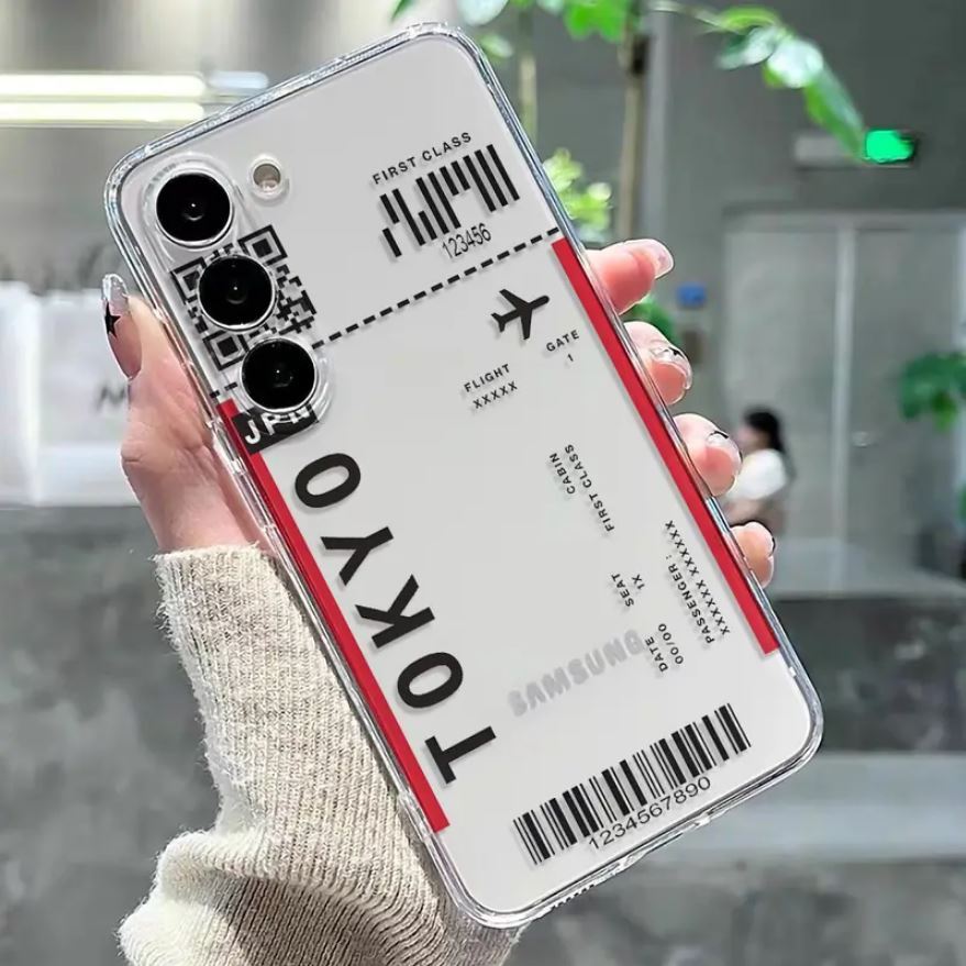 Softcase TPU TRANSPARAN Motif TIKET TOKYO Untuk  SAMSUNG A02/A03/A04/A05/A10/A11/A12/A14/A16/A20/A22