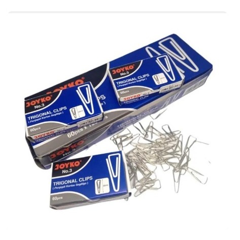 

(10pcs) Paper Clip No 3 Joyko / Triagonal Clip Kertas
