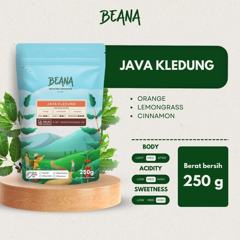 

Beana Roastery - Java Kledung Arabica Coffee Roasted Beans | Biji Kopi Bubuk 250gr