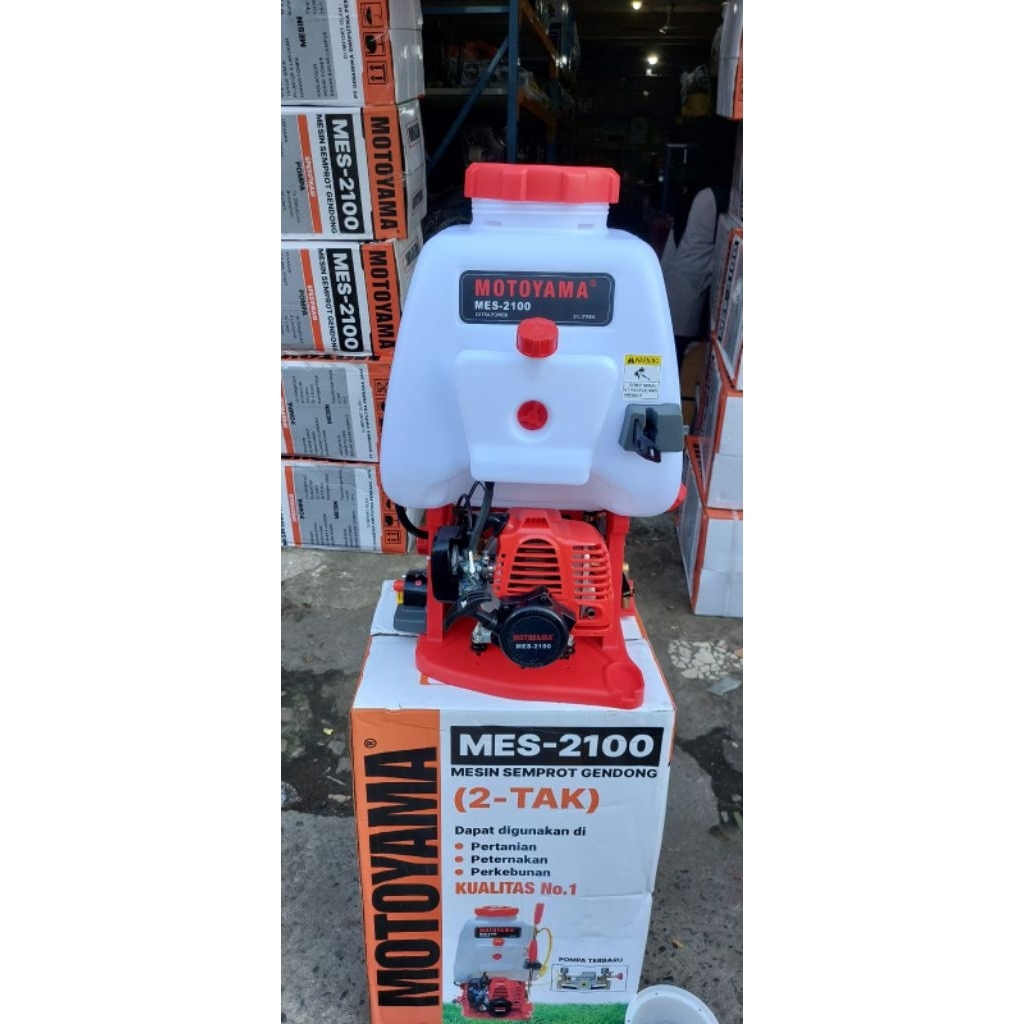 Mesin Semprot Hama/Power Sprayer 2 Stroke - 2 Tak : 20 Liter MOTOYAMA MES 2100 - Turbo - Double Cham
