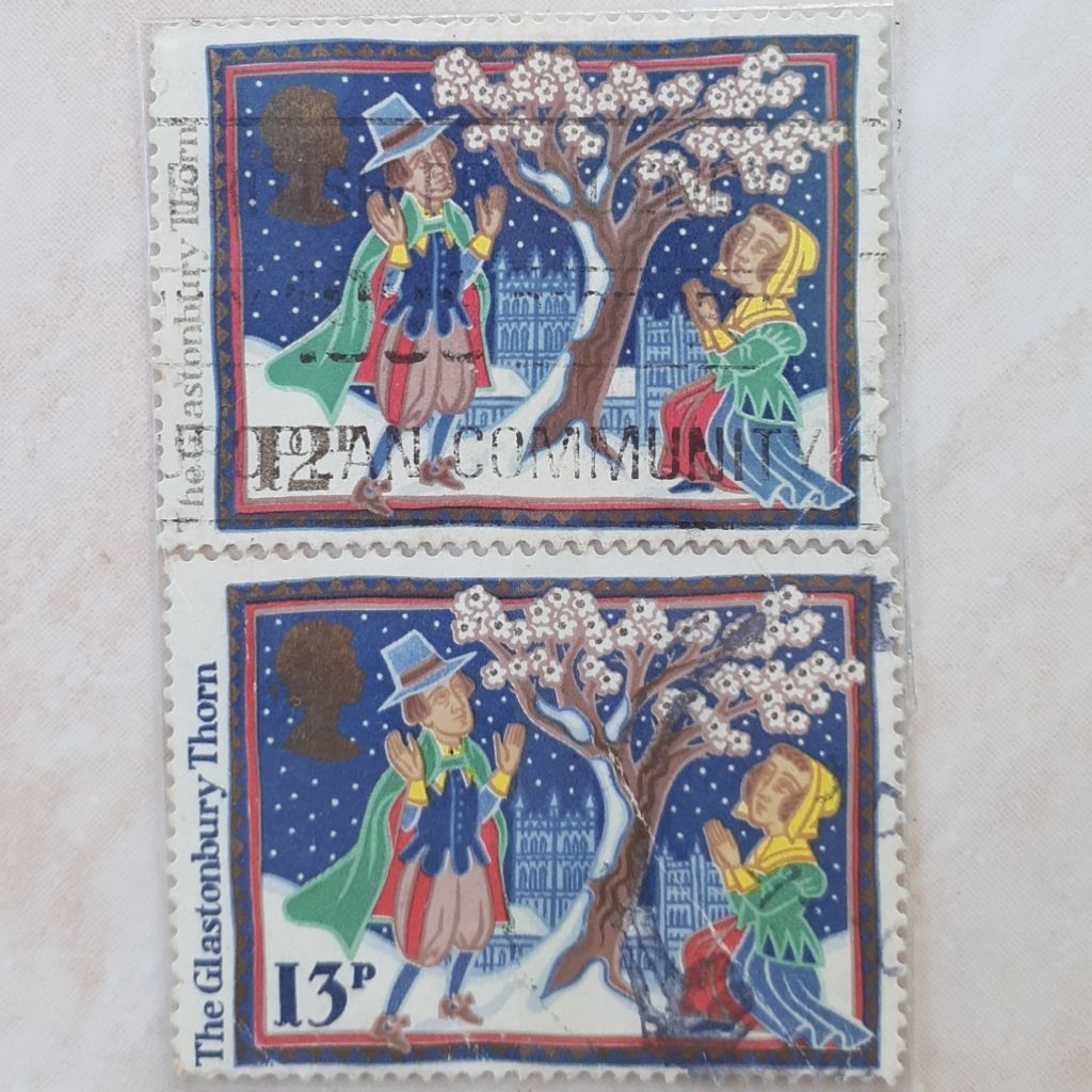 

(I2) Perangko Inggris Britania Raya Christmas Tahun 1986 set 2pcs