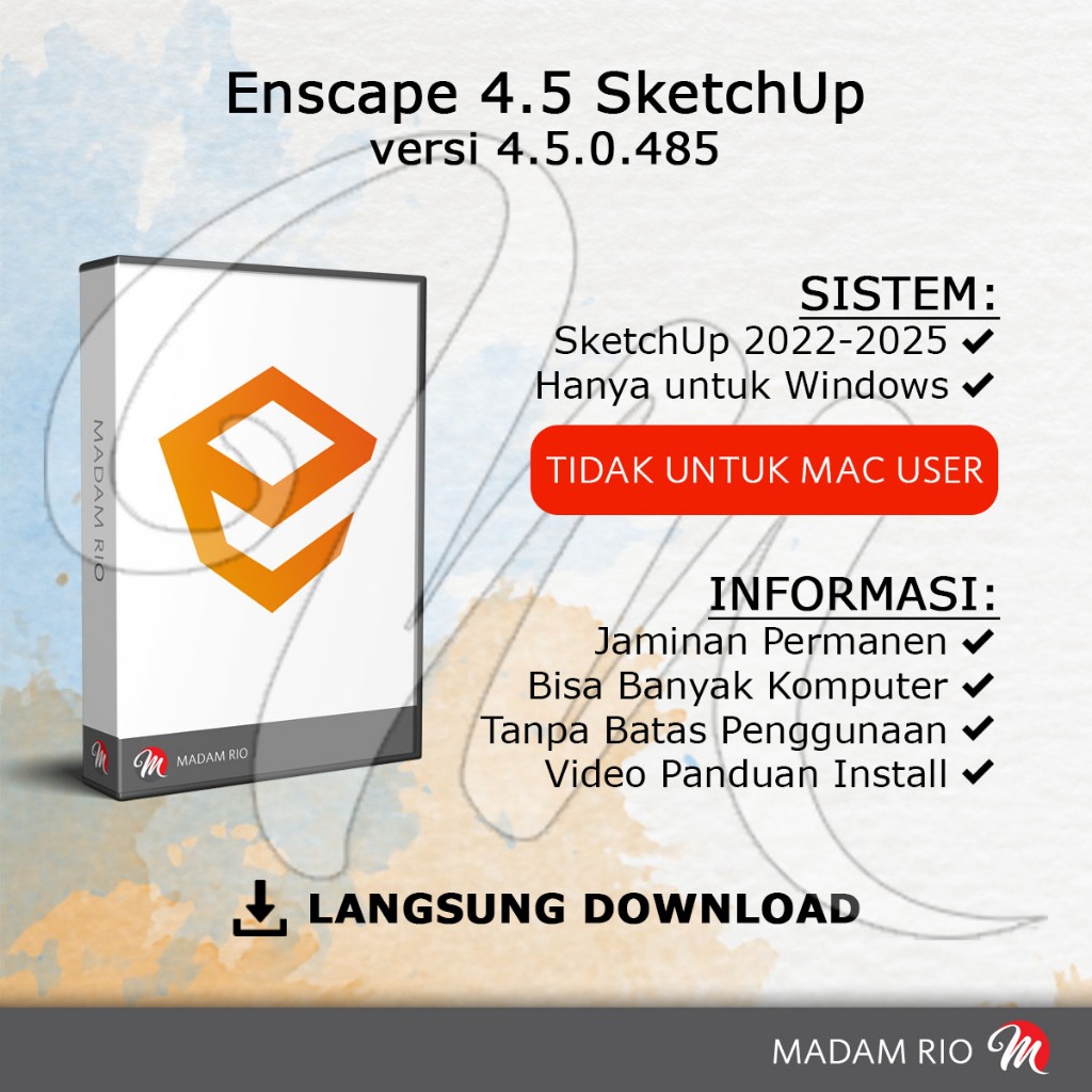 Enscape 4.5.0.485 atau Enscape 3D Lisensi Permanen OS WIN Termasuk Asset Library ONLINE