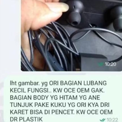 Headset Samsung Galaxy AKG Flod 5 copotan