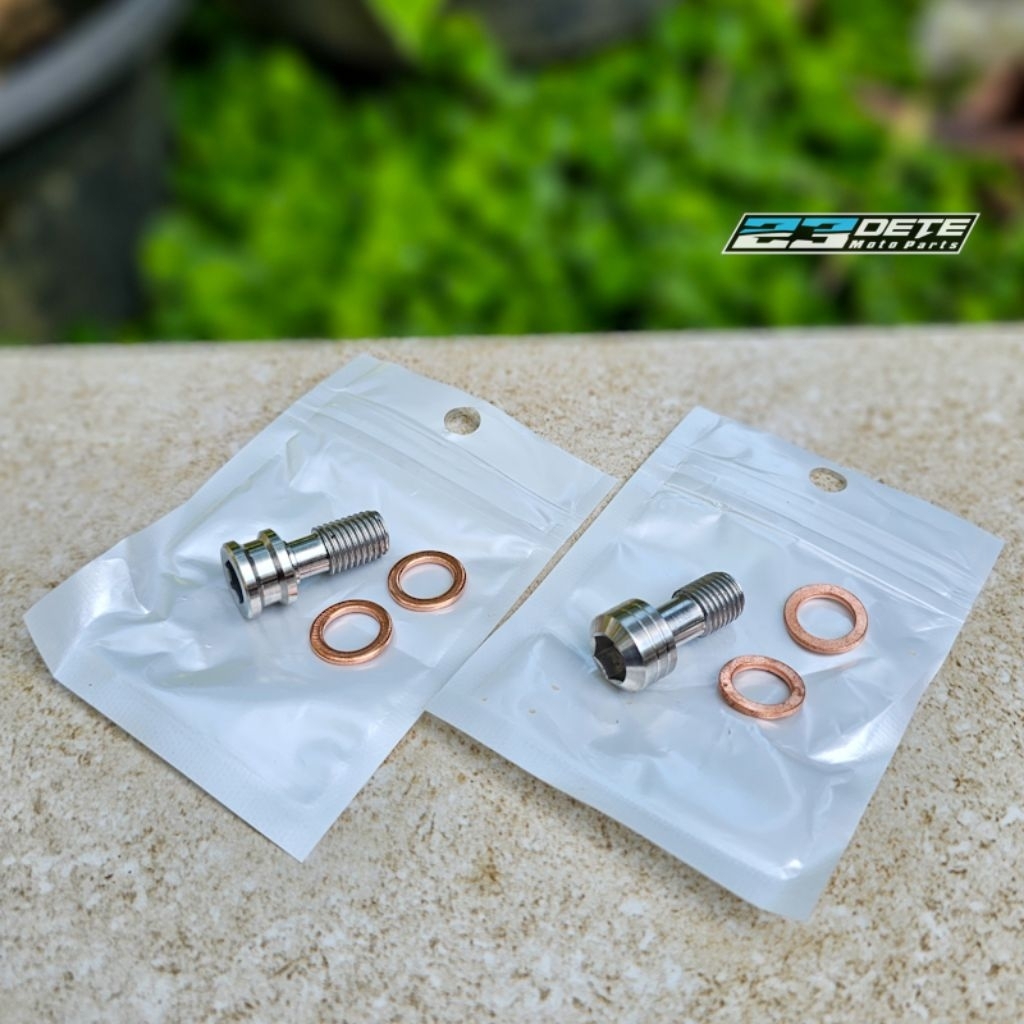 Baut banjo / Baut selang rem L kaliper & master rem bahan stainless ( RCB , Brembo, nissin samurai ,