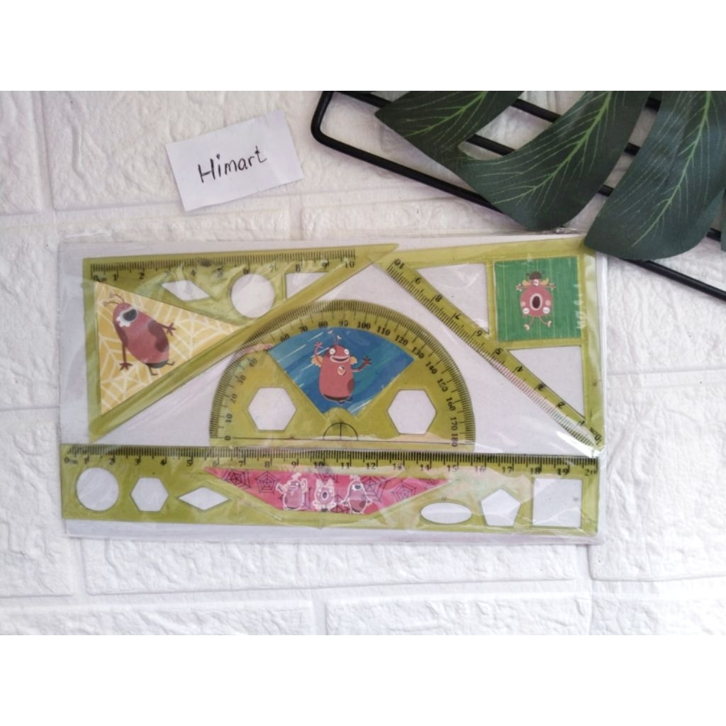 Penggaris Set Murah/Perlengkapan Sekolah Alat tulis Busur Penggaris