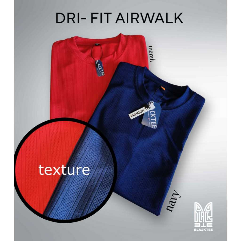 Blacktee - Kaos Olahraga Dryfit Jersey Polos Futsal Voli Airwalk