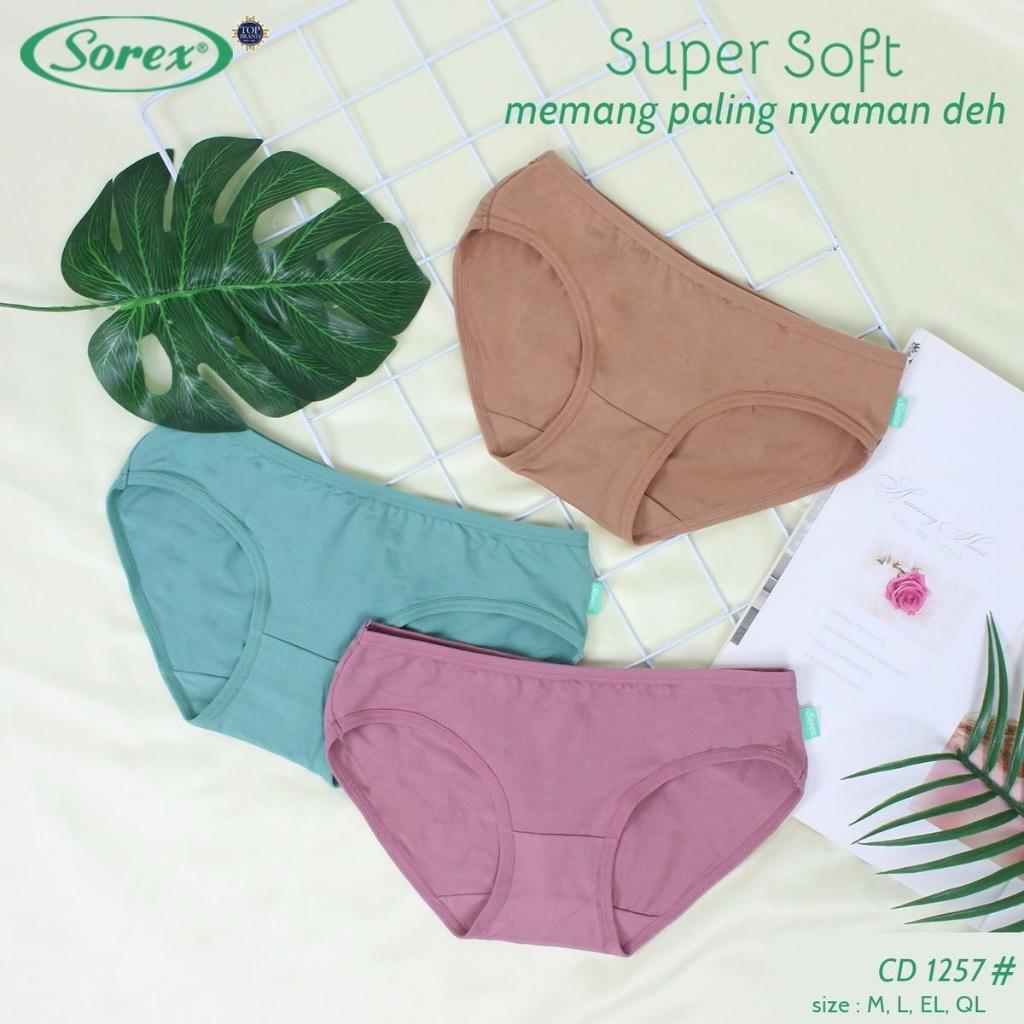 Sorex 1257 CD Super Soft Celana Dalam Wanita Dewasa pola mini super halus lembut ringan jahitan bela