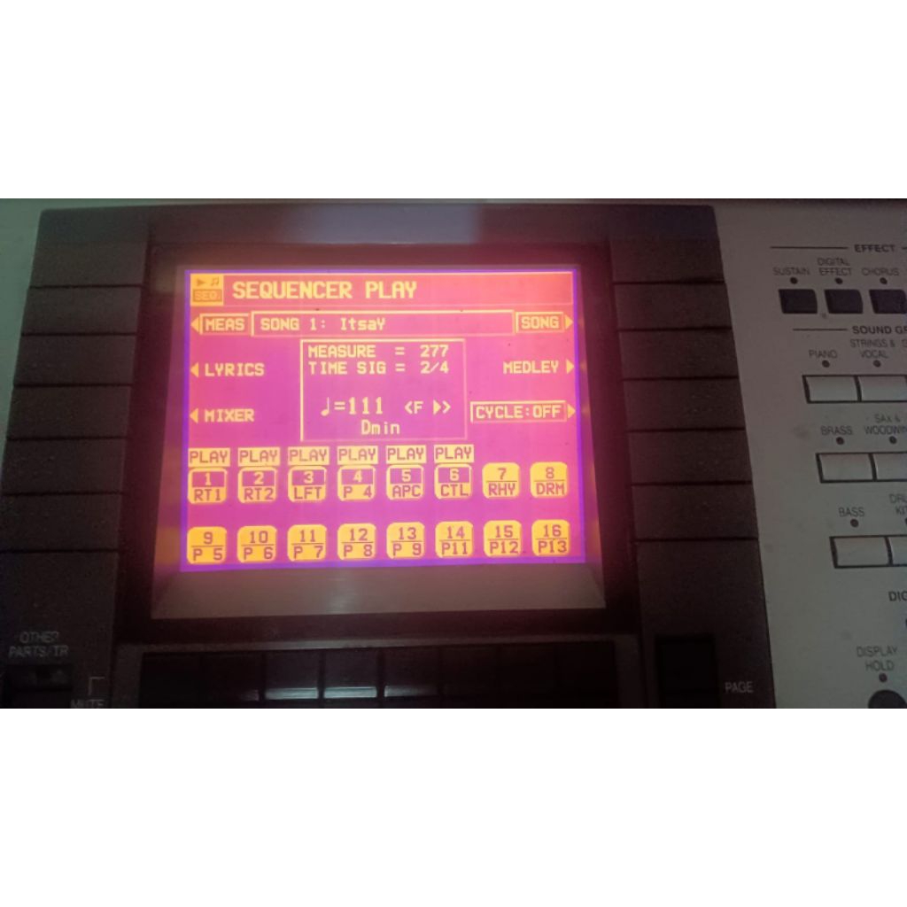 Layar LCD Keyboard TECHNICS KN2400/2600 kondisi Cantik, Sudah ganti polarizer