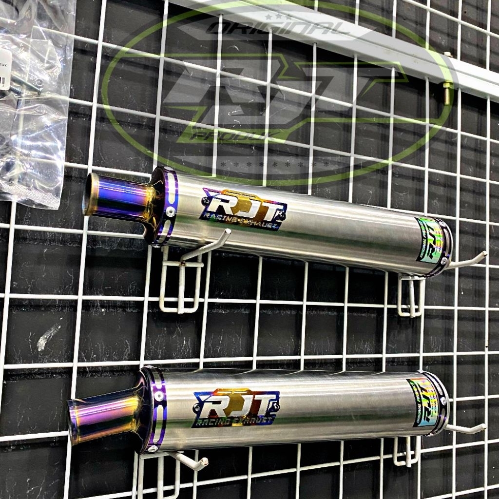Silincer Knalpot 2 Tak RJT Original Stainless Blasting