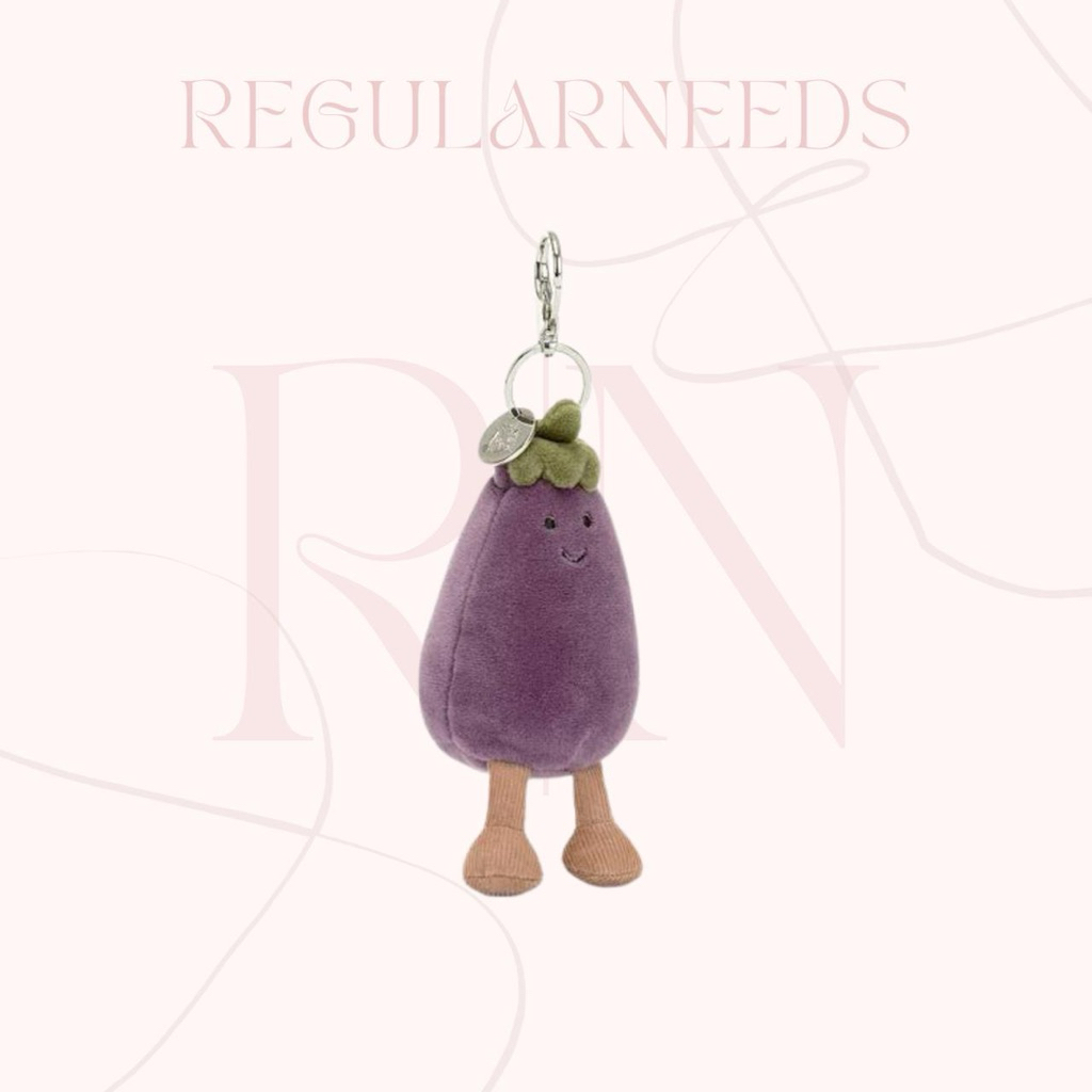 Jellycat Vivacious Vegetable Aubergine Bag Charm Keychainy