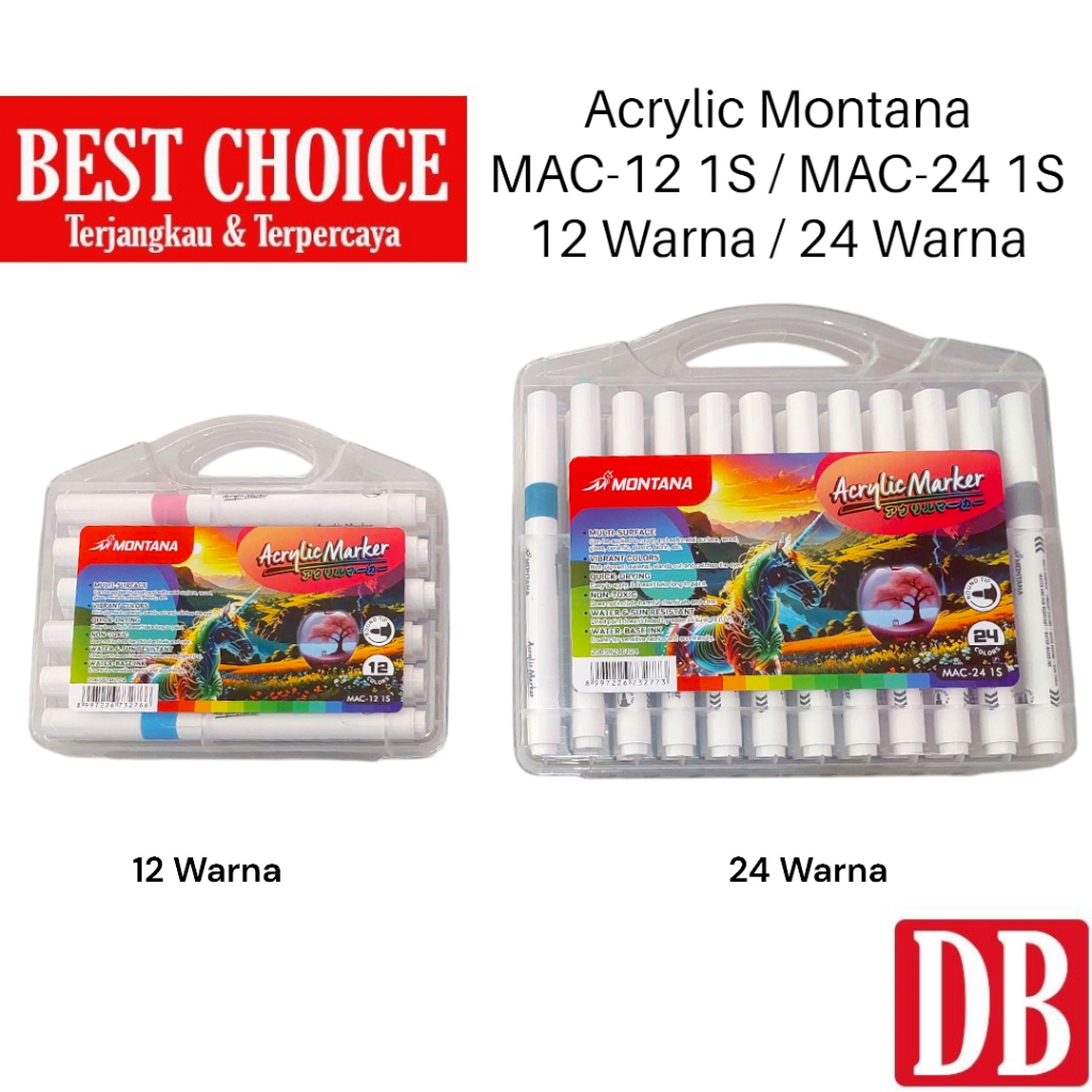 

MONTANA Spidol Akrilik / Acrylic Marker /Acrylic Color Set Montana (12 pcs/ 24 pcs)