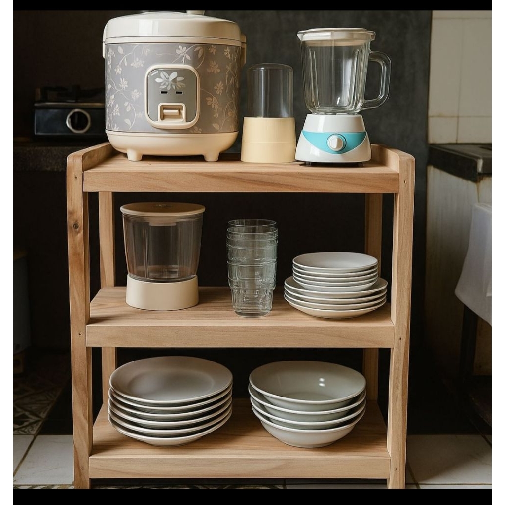 Rak kayu jati serbaguna