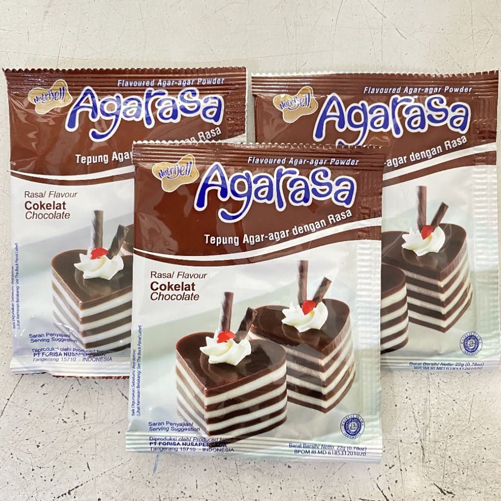 

Nutrijell AGARASA rasa COKELAT 22 gram | agar agar rasa cokelat