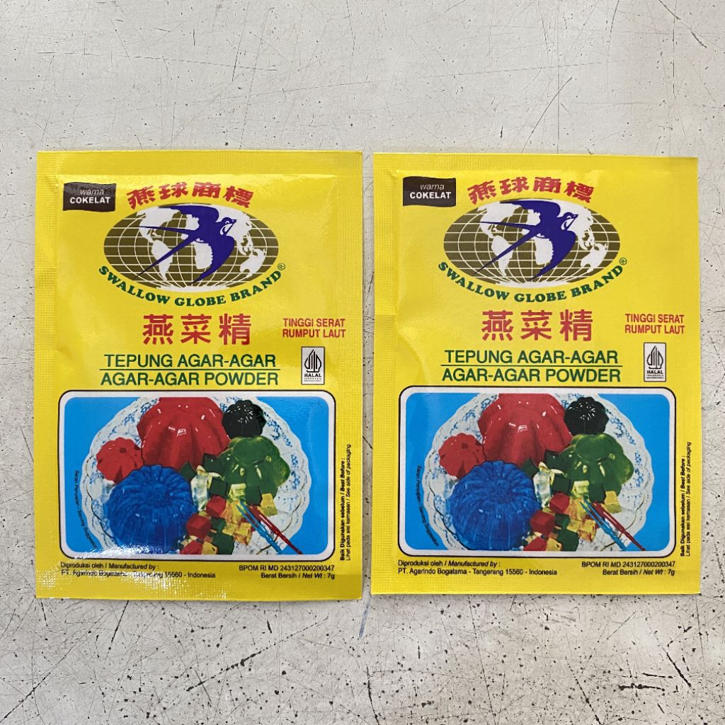 

Tepung agar agar warna COKELAT swallow 7 gram | agar agar warna cokelat